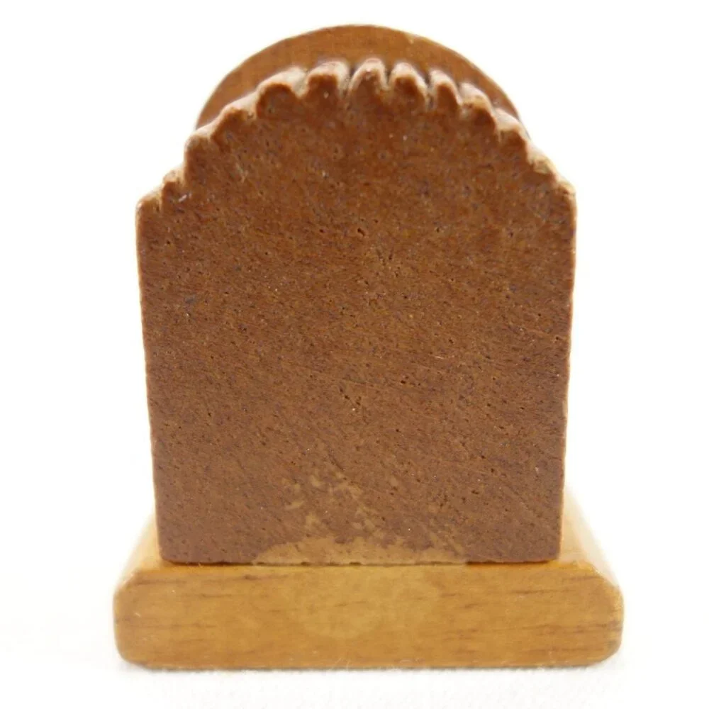 Vintage Wood Miniature Dollhouse Antique‎ Radio Accessory 1 5/8
